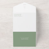 Blumenzettel Hochzeitsskript Elegant Einfach All In One Einladung (Außenbereich)