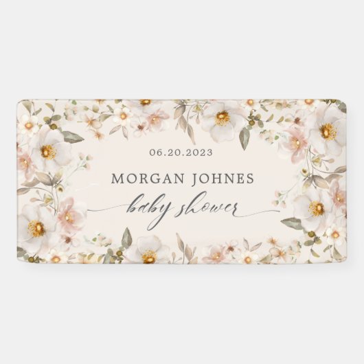 Blumenzettel im Frühjahr Banner (Horizontal)