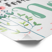 Blumenzettel, inspirierendes Zitat Fotodruck (Ecke)