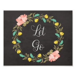 Blumenzettel, inspirierendes Zitat Fotodruck