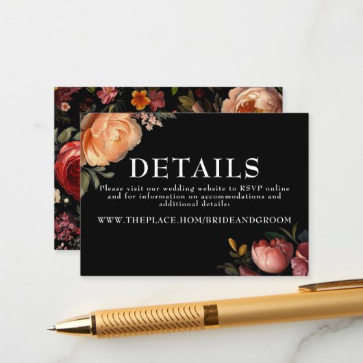 Blumenzettel Kleine Eintrittskarte Begleitkarte (Vorderseite/Rückseite Beispiel)