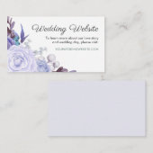 Blumenzettel Rose Lila Blätter Wreath Wedding Webs Begleitkarte (Vorne/Hinten)