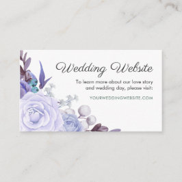 Blumenzettel Rose Lila Blätter Wreath Wedding Webs Begleitkarte