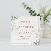 Blumenzettel Save the Date Einladung (Stehend Vorderseite)