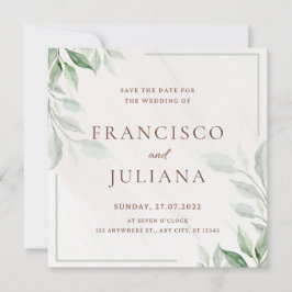 Blumenzettel Save the Date Einladung