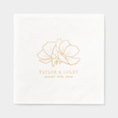 Blumenzettel Servietten Mit Folie (Vorderseite)