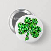 Blumenzettel St Patrick's Day Button (Vorne & Hinten)