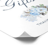 Blumenzettel und Geschenkgutscheine Poster (Ecke)