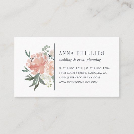 Blumenzettel Visitenkarte (Vorderseite)