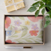 Blumenzettel - Weißfarbenpapier Seidenpapier (Geschenk)