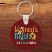 Blumenzettel zu den Menschenrechten der Frauen Schlüsselanhänger (Vorderseite)