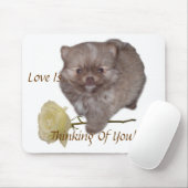 Blumenzeus-Spitz-Liebe denkt an Sie! Mousepad (Mit Mouse)