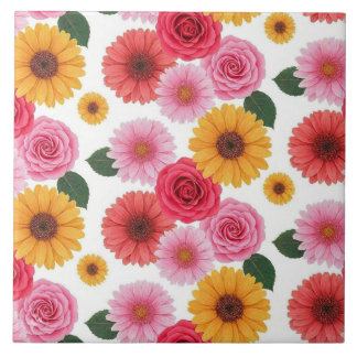 Blumenziegel Fliese