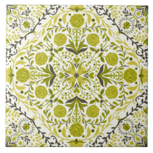 Blumenziegel in grün fliese