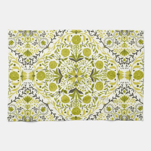 Blumenziegel in grün geschirrtuch (Horizontal)