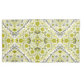 Blumenziegel in grün kissenbezug (Vorderseite-Links)