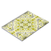 Blumenziegel in grün notizblock (Linke Seite)