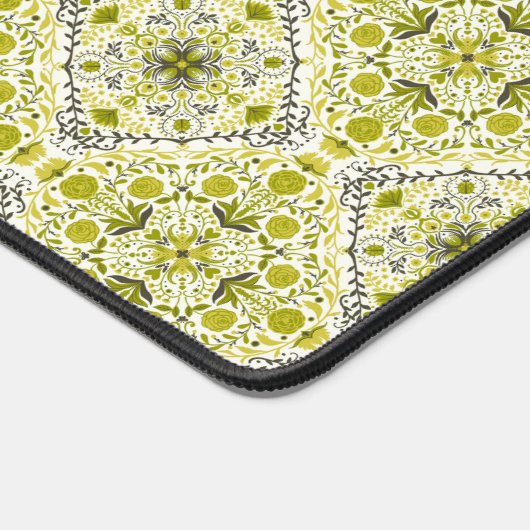 Blumenziegel in grün schreibtischunterlage (Ecke)