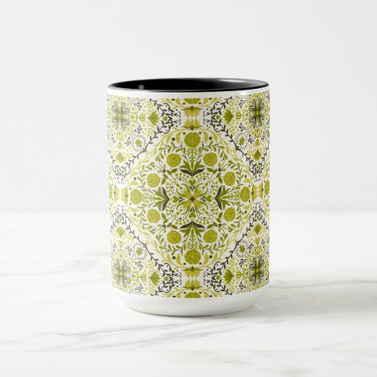 Blumenziegel in grün tasse (Zentrum)