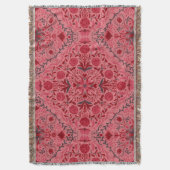 Blumenziegel in Rot und Wassermelone in Rosa Decke (Vorderseite Vertikal)