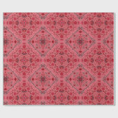 Blumenziegel in Rot und Wassermelone in Rosa Geschenkpapier (Flach)