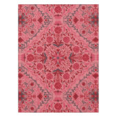 Blumenziegel in Rot und Wassermelone in Rosa Tischdecke (Vorderseite)