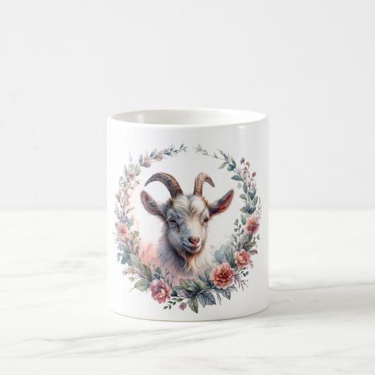 Blumenziegenportrait Kaffeetasse (Mittel)