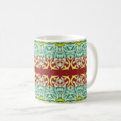 Blumenzierkunst: Nahtloses Vintages Design Kaffeetasse (VorderseiteRechts)