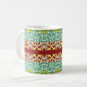 Blumenzierkunst: Nahtloses Vintages Design Kaffeetasse (Vorderseite Links)