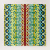 Blumenzierkunst: Nahtloses Vintages Design Puzzle (Horizontal)