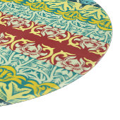 Blumenzierkunst: Nahtloses Vintages Design Schneidebrett (Ecke)