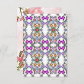 Blumenziermädchen und Rose RSVP Karte (Vorne/Hinten)