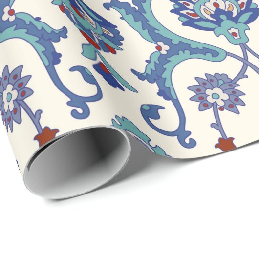 Blumenziermuster. Traditionelle arabische Naht Geschenkpapier (Rolleneckpunkt)