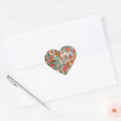 Blumenziersticker Herz-Aufkleber (Umschlag)