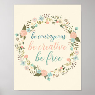 Blumenziffer Art kostenlos sein Kreativ sein Poster
