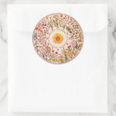 Blumenzimmergarten Runder Aufkleber (Tasche)