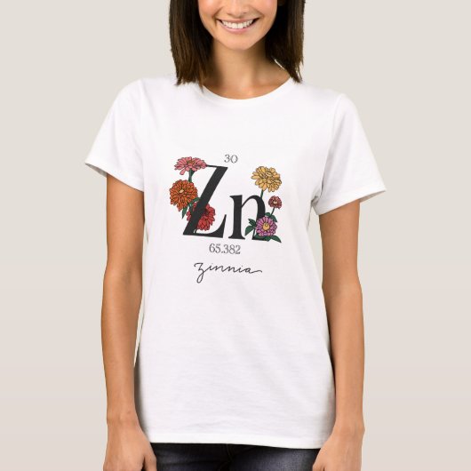 Blumenzinkelement T-Shirt (Vorderseite)