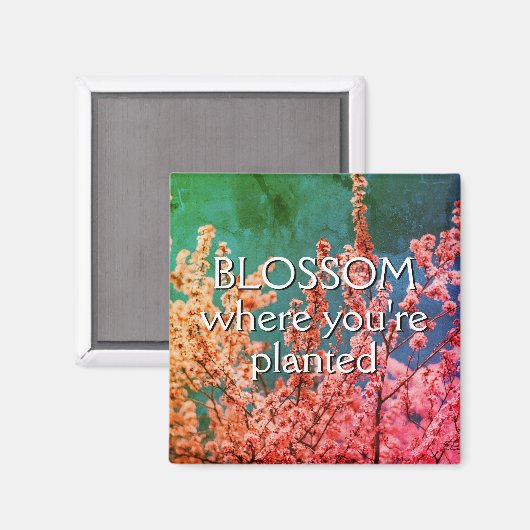 Blumenzitat Christlich Magnet (Vorderseite/Rückseite)