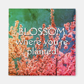 Blumenzitat Christlich Magnet (Vorne)