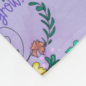 Blumenzitat Fleecedecke (Ecke)