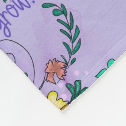 Blumenzitat Fleecedecke (Ecke)