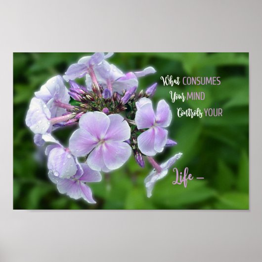 Blumenzitat für Hydrangea Poster (Vorne)