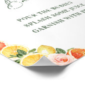 Blumenzitrus-Brautparty Mimosa-Zeichen Poster (Ecke)