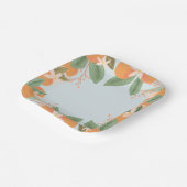 Blumenzitrus-Brautparty Papier Teller (Gewinkelt)