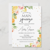 Blumenzitrus Hauptpresse Brautparty gefunden Einladung (Vorderseite)