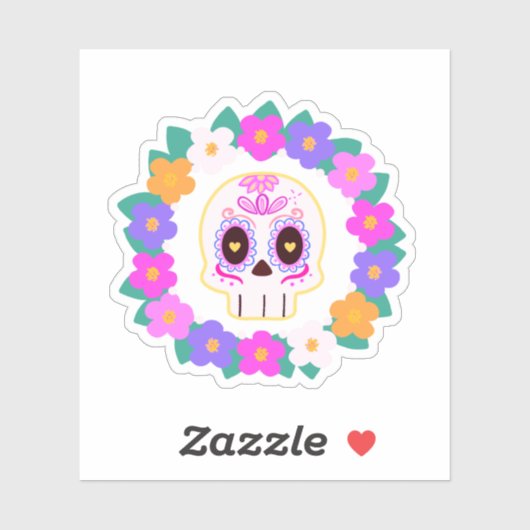 Blumenzucker-Blume Aufkleber (Blatt)