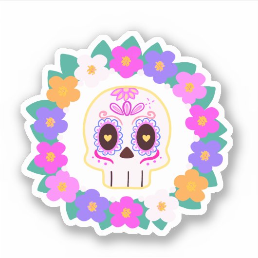 Blumenzucker-Blume Aufkleber (Vorderseite)