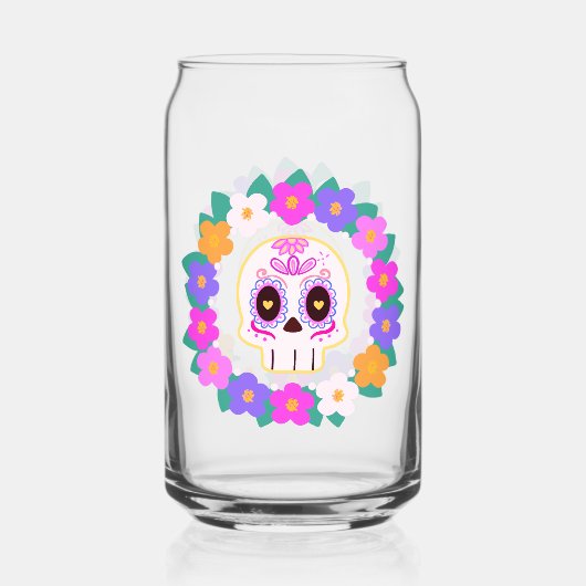 Blumenzucker-Blume Dosenglas (Vorderseite)