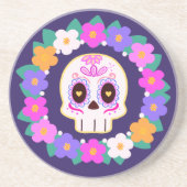 Blumenzucker-Blume Getränkeuntersetzer (Vorne)