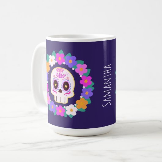 Blumenzucker-Blume Kaffeetasse (Vorderseite Links)